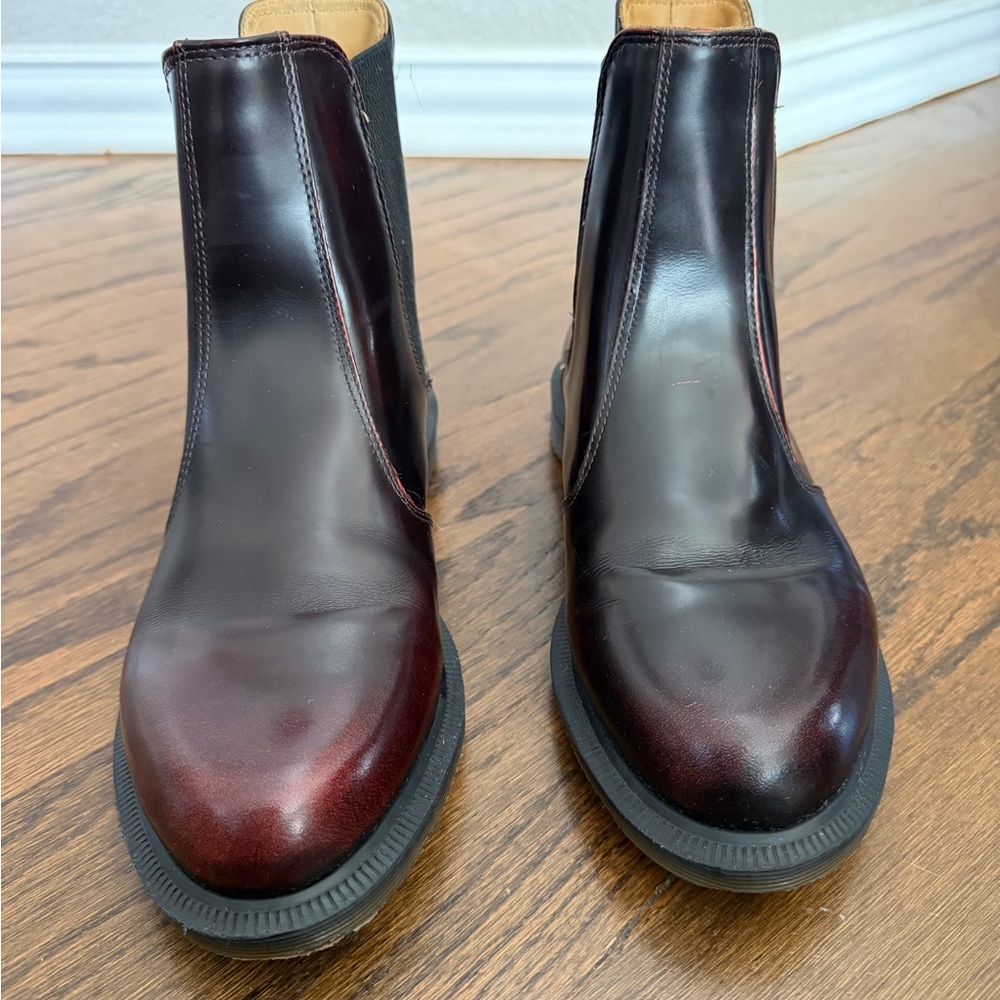 Dr. Martens Cherry Red Flora Chelsea Boots